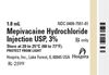 Picture of Mepivacaine HCL 3% Plain 50/bx AKA Carbocaine, Isocaine, Polocaine