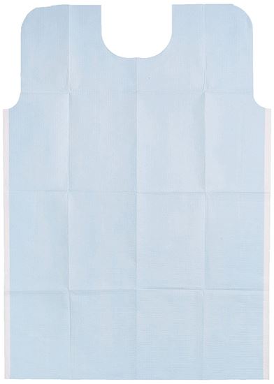 Picture of Oversize Patient Bib - Knee Length - Blue - 50/pk