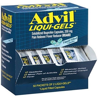 Picture of Advil Liqui-Gels Pain Reliever, 200mg Ibuprofen, -50 Packets of 2 Capsules
