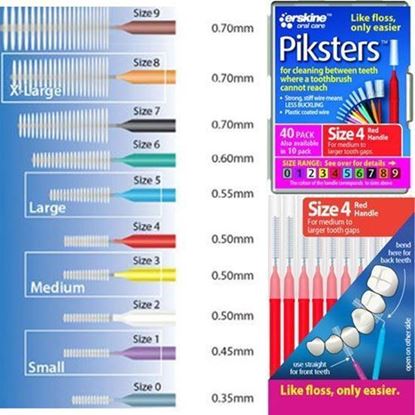 Picture of Piksters Interdental Brushes - #2 White Handle, 10/Pk